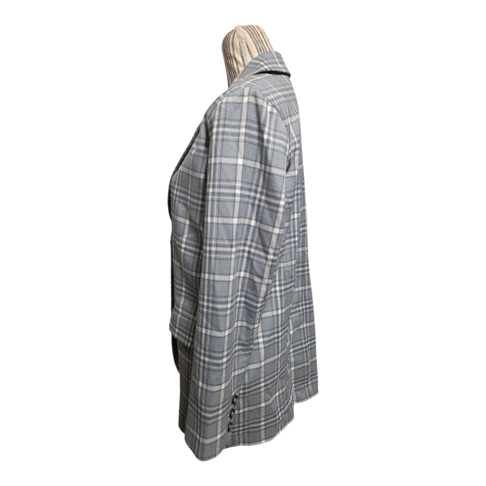 Treasure & Bond Women's  Oversized Gray Plaid Blazer - Picture 8 of 11